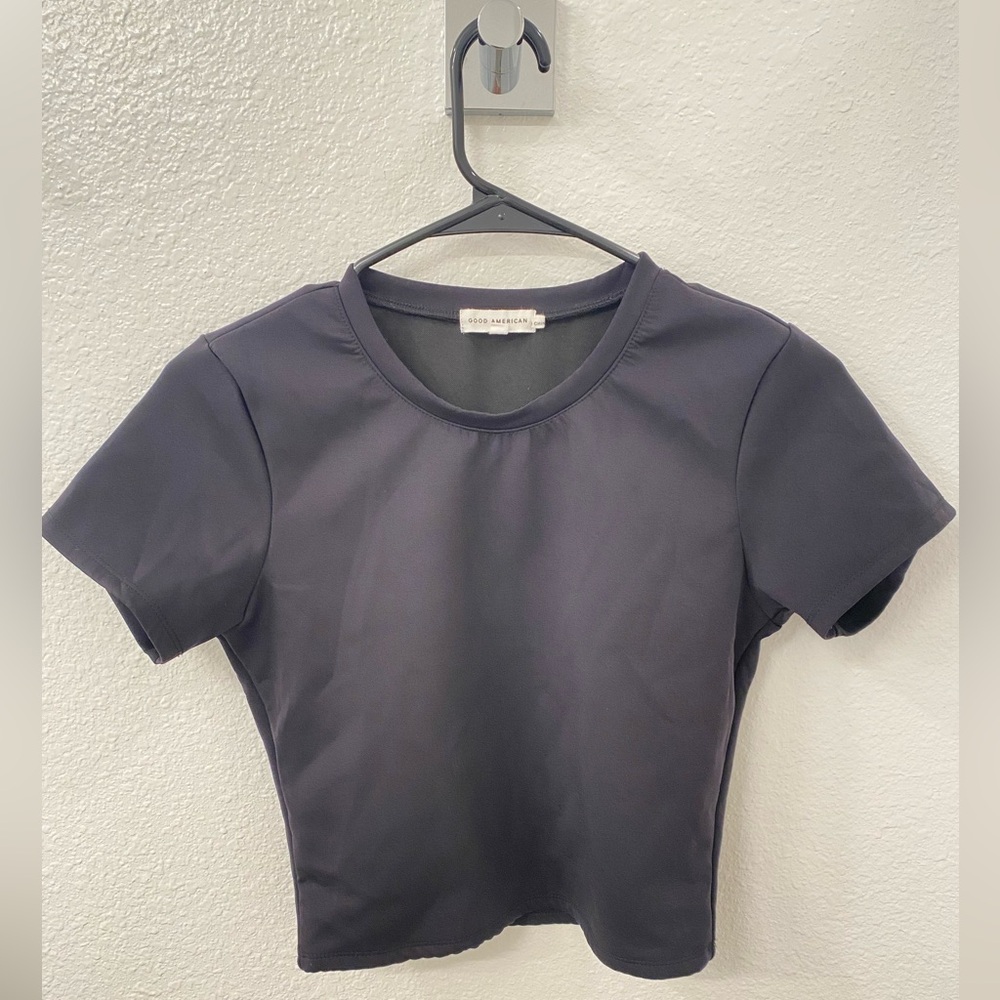 Good American Women's Black Crop Top 1